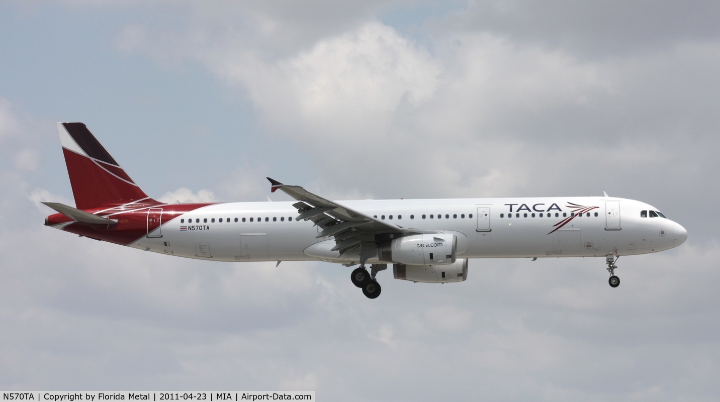 N570TA, Airbus A321-231 C/N 3869, Taca A321