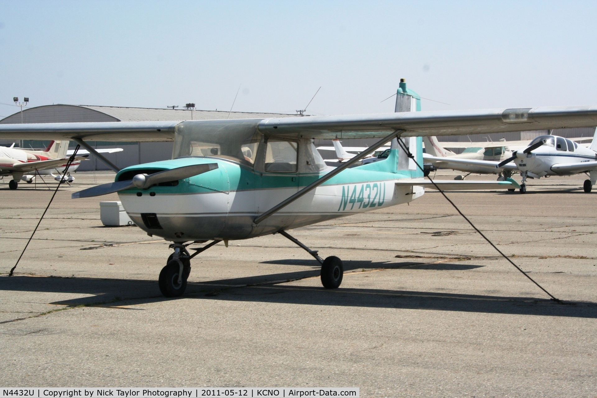N4432U, 1964 Cessna 150D C/N 15060432, Parked at Chino