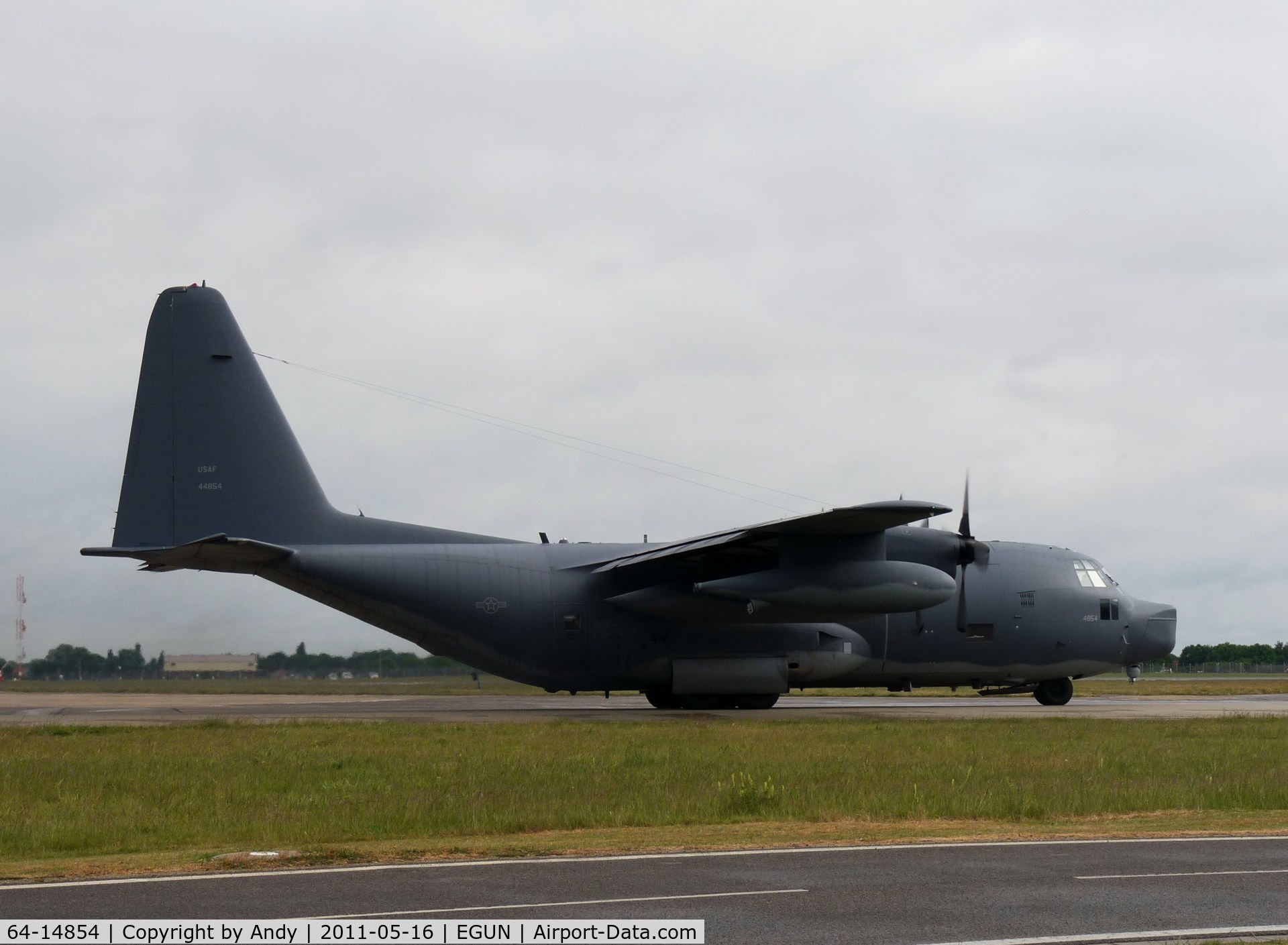 64-14854, 1964 Lockheed MC-130P Combat Shadow C/N 382-4038, Taxing at Mildenhall for departure