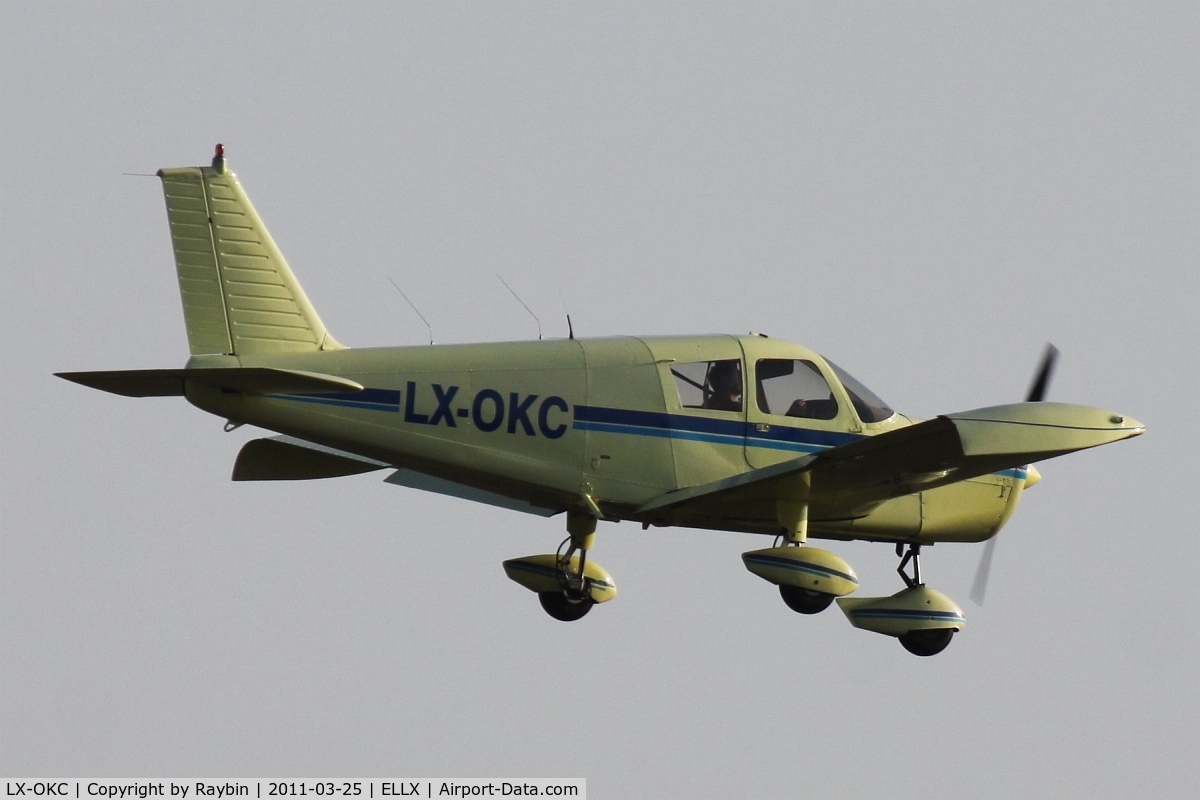 LX-OKC, Piper PA-28-160 Cherokee C/N 28-7225238, One of the many small a/c's at LUX