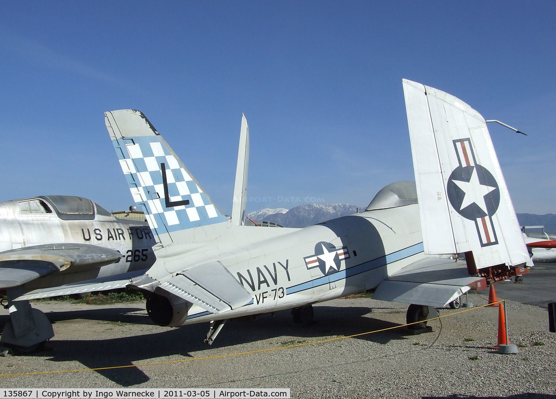 135867, North American FJ-3 Fury C/N 194-94, North American FJ-3 (F-1C) Fury at the Planes of Fame Air Museum, Chino CA