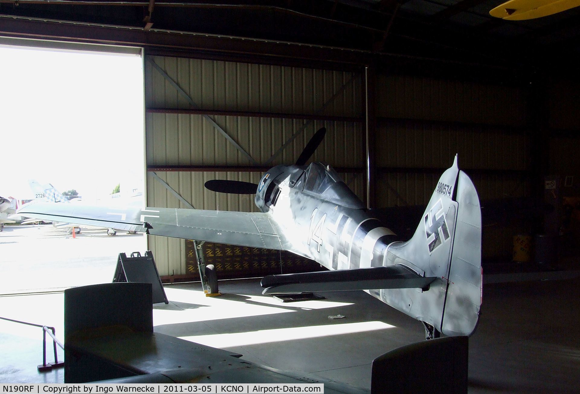 N190RF, Focke-Wulf Fw-190A-9 C/N 980 574, Focke-Wulf Fw 190A-9 at the Planes of Fame Air Museum, Chino CA