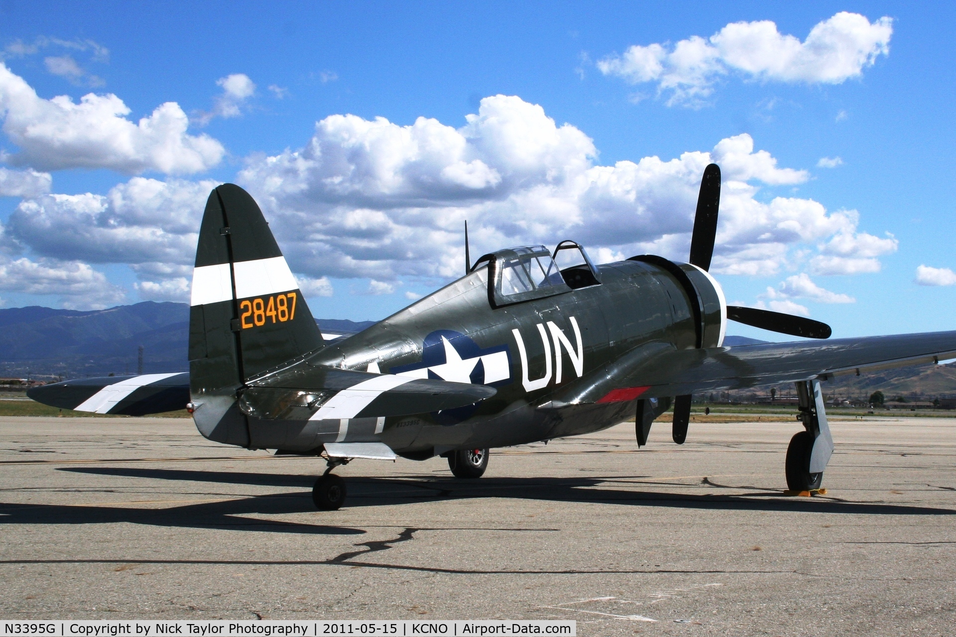 N3395G, 1942 Republic P-47G-15-CU Thunderbolt C/N 42-25254, On display at the Planes of Fame Air Show