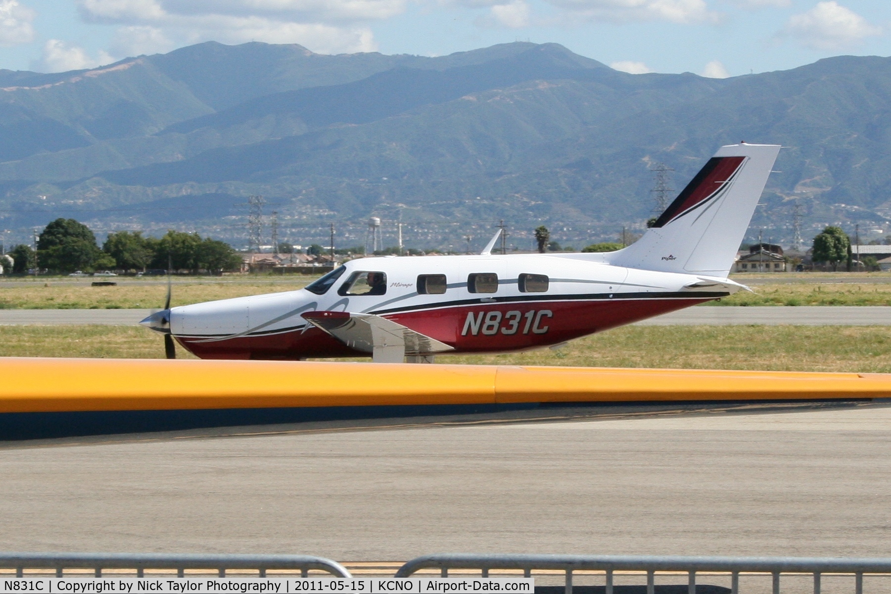 N831C, Piper PA-46-350P Malibu Mirage C/N 4636492, Taxiing out after the Air Show