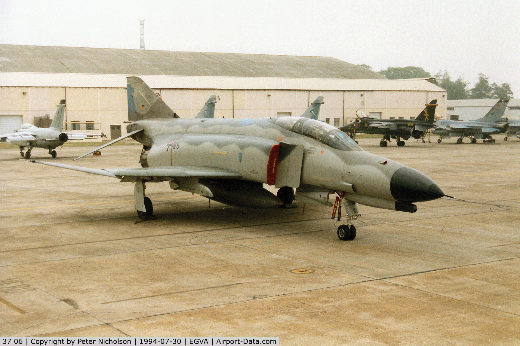 37 06, 1972 McDonnell Douglas F-4F Phantom II C/N 4356, F-4F Phantom, callsign German Air Force 3541, of JBG-35 on the flight-line at the 1994 Intnl Air Tattoo at RAF Fairford.