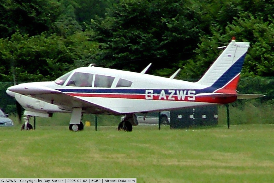 G-AZWS, 1969 Piper PA-28R-180 Cherokee Arrow C/N 28R-30749, Piper PA-28R-180 Cherokee Arrow [28R-30749] Kemble~G 02/07/2005. Not the best of shots like a number over that weekend they were taken in poor light and rain most of the time.