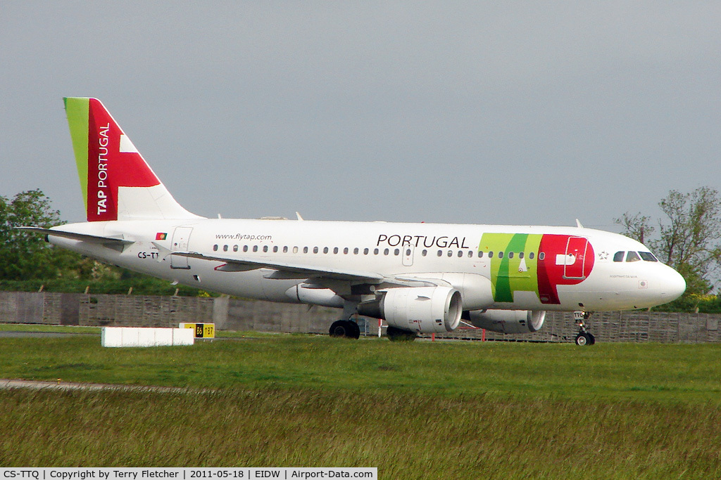 CS-TTQ, 1996 Airbus A319-111 C/N 629, Football Charter in connection with the 2011 EUFA Cup Final held in Dublin between Portuguese teams , Porto and Braga