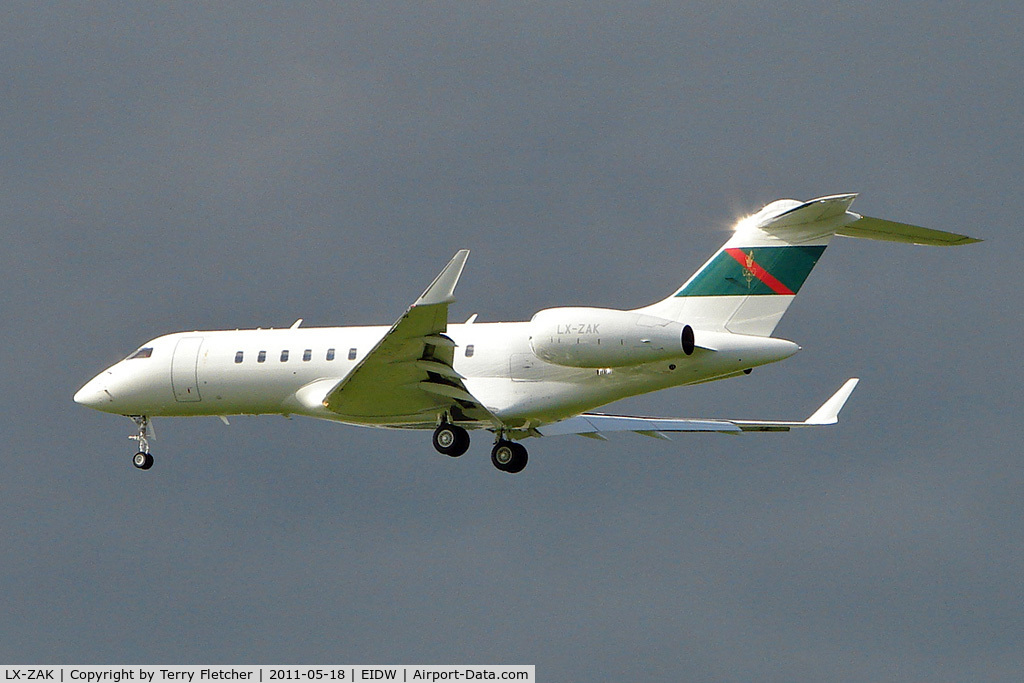 LX-ZAK, 2006 Bombardier BD-700-1A11 Global 5000 C/N 9204, Global Express at Dublin