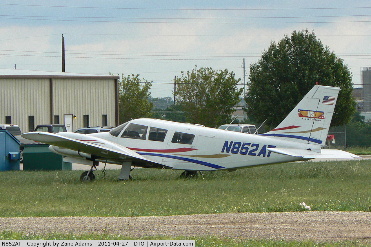N852AT, 1972 Piper PA-34-200 C/N 34-7250258, US Aviation Academy Piper at Denton Municipal