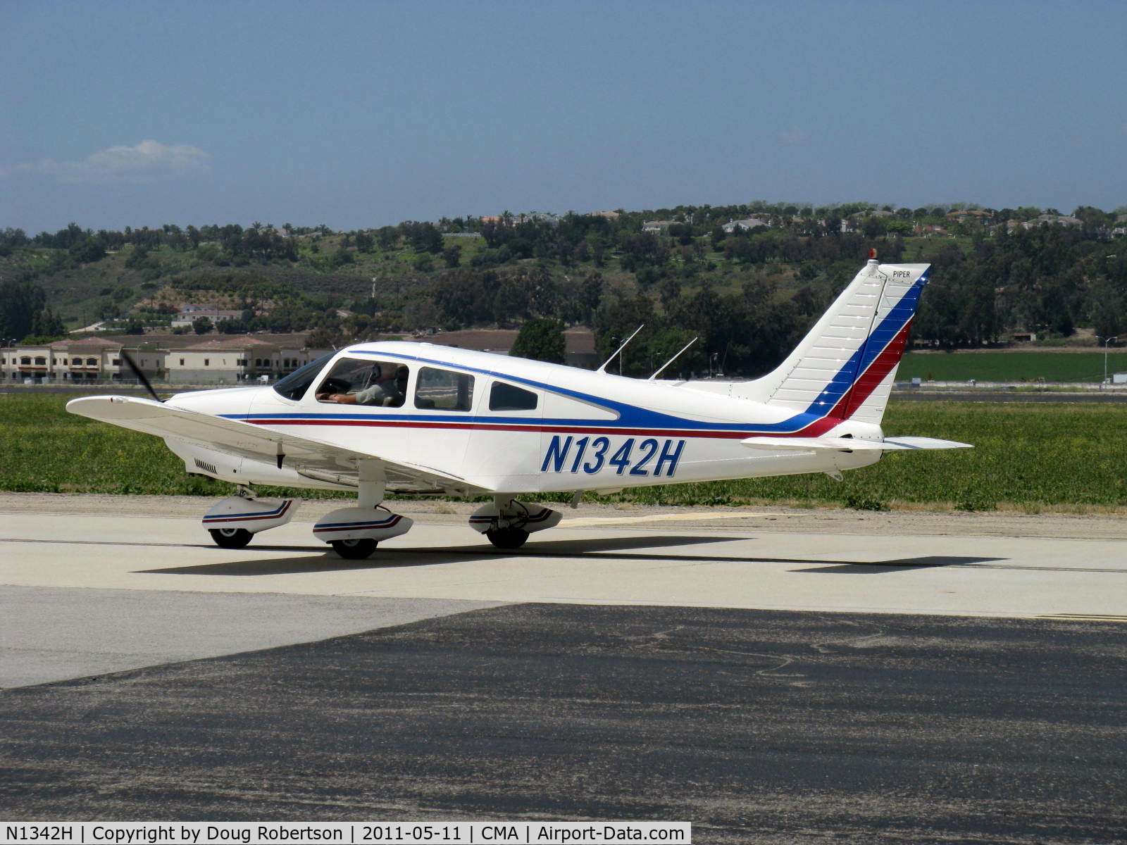 N1342H, 1977 Piper PA-28-181 C/N 28-7790307, 1977 Piper PA-28-181 ARCHER, Lycoming O&VO-360 180 Hp, taxi