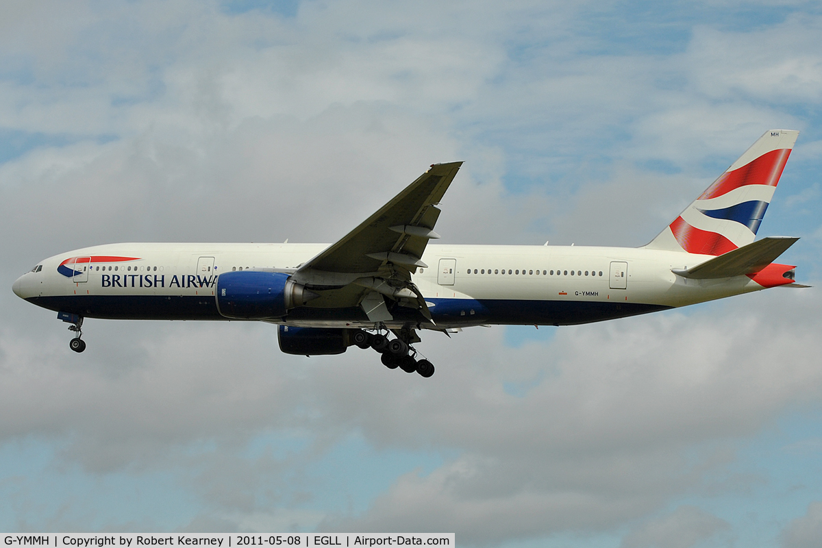 G-YMMH, 2000 Boeing 777-236/ER C/N 30309, On approach to r/w 27L