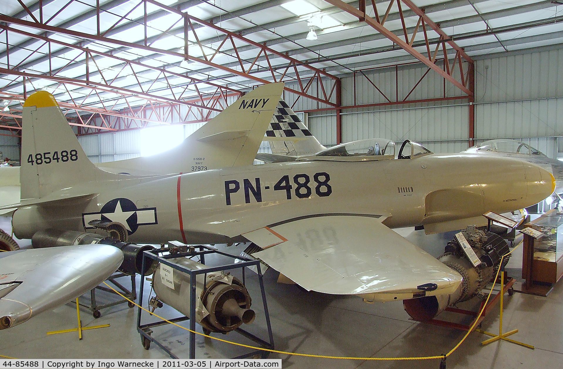 44-85488, Lockheed P-80A-5-LO Shooting Star C/N 080-1511, Lockheed P-80A Shooting Star at the Planes of Fame Air Museum, Chino CA