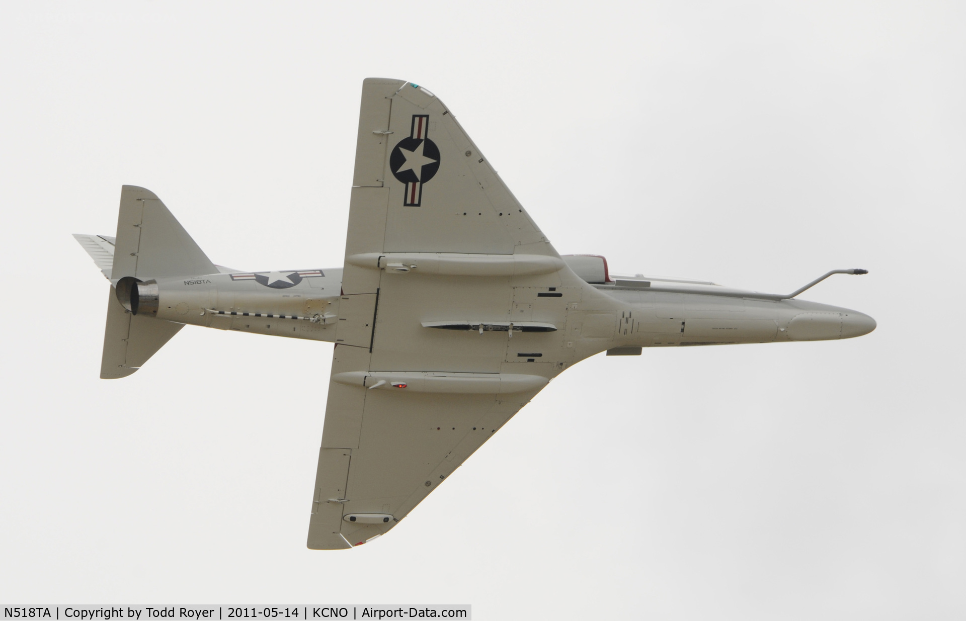 N518TA, 2010 Douglas TA-4J Skyhawk C/N 14291, High speed pass