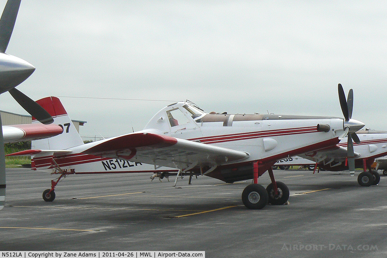 N512LA, Air Tractor Inc AT-802A C/N 802A-0312, Single Engine Air Tanker in Texas for the Possum Kingdom Fire - At Mineral Wells Airport