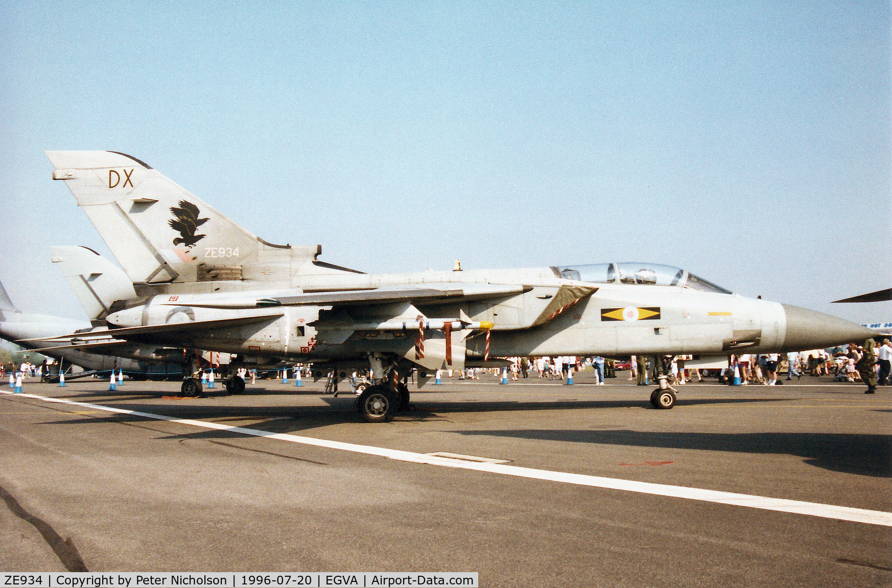 ZE934, 1989 Panavia Tornado F.3 C/N 3362, Tornado F.3 of 11 Squadron at RAF Leeming on display at the 1996 Royal Intnl Air Tattoo at RAFR Fairford.