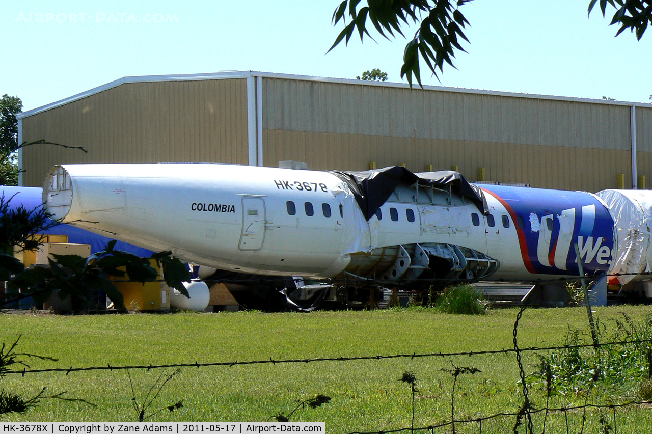 HK-3678X, 1991 ATR 42-320 C/N 261, Found in a salvage yard in Mansfield, TX.