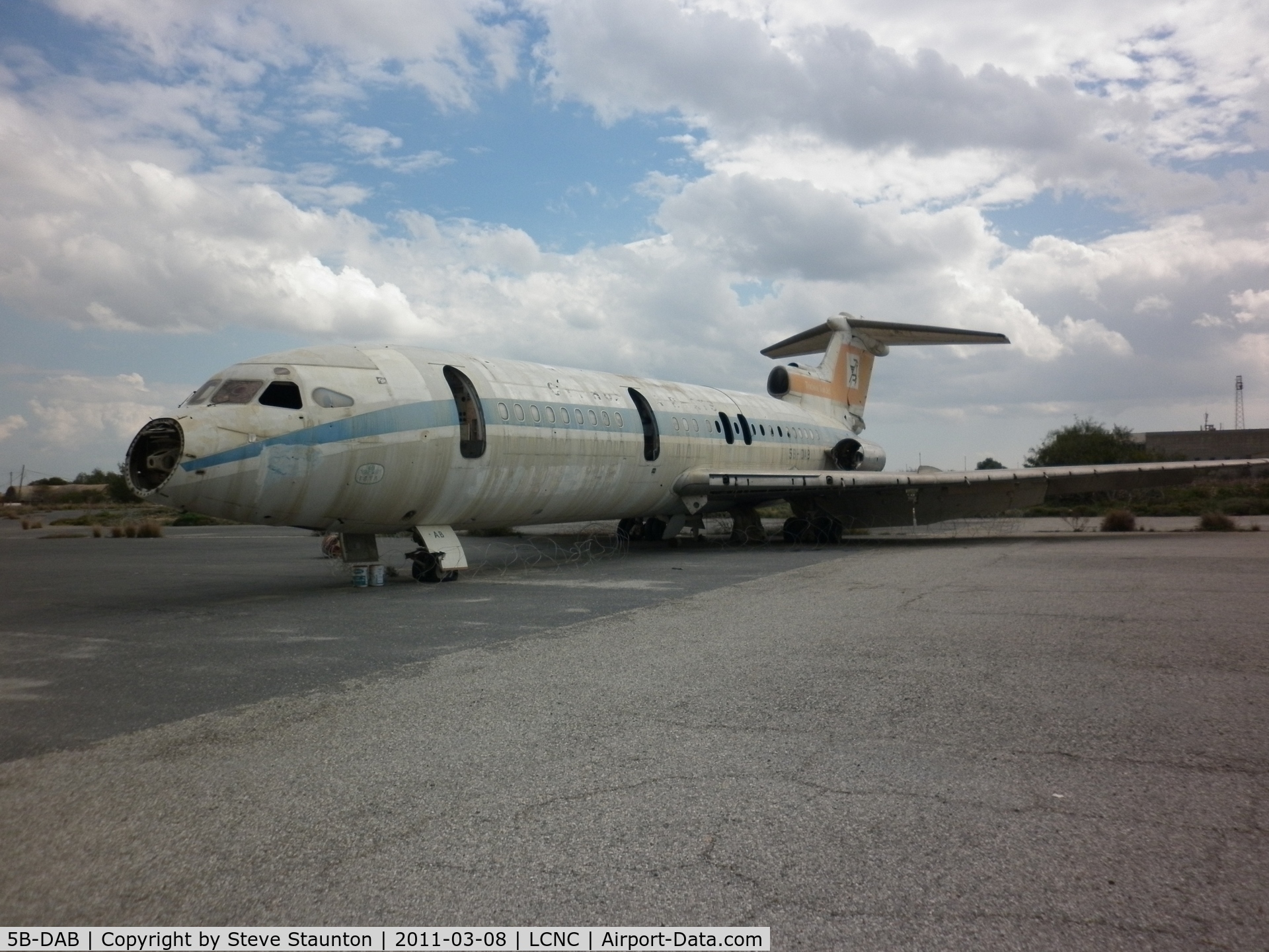 5B-DAB, 1970 Hawker Siddeley HS-121 Trident 2E C/N 2155, Slowly rotting in the Cyprus heat. Please note this aircraft cannot be seen by the public - NIC closed