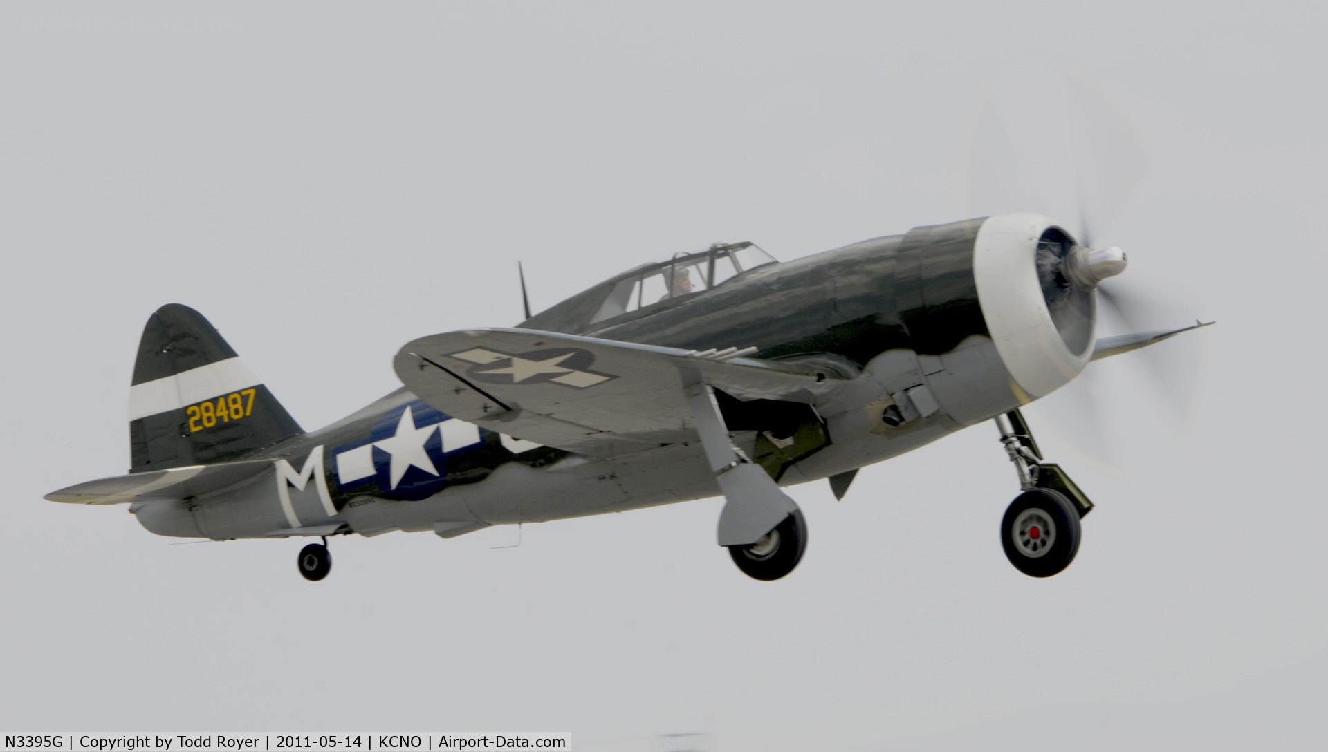 N3395G, 1942 Republic P-47G-15-CU Thunderbolt C/N 42-25254, Take off at Chino