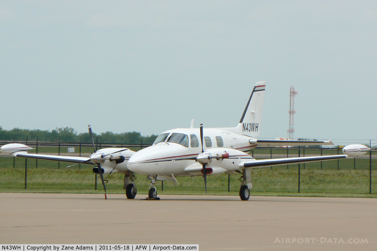 N43WH, 1982 Piper PA-31T-620 Cheyenne II C/N 31T-8120068, At Alliance Airport - Fort Worth, TX