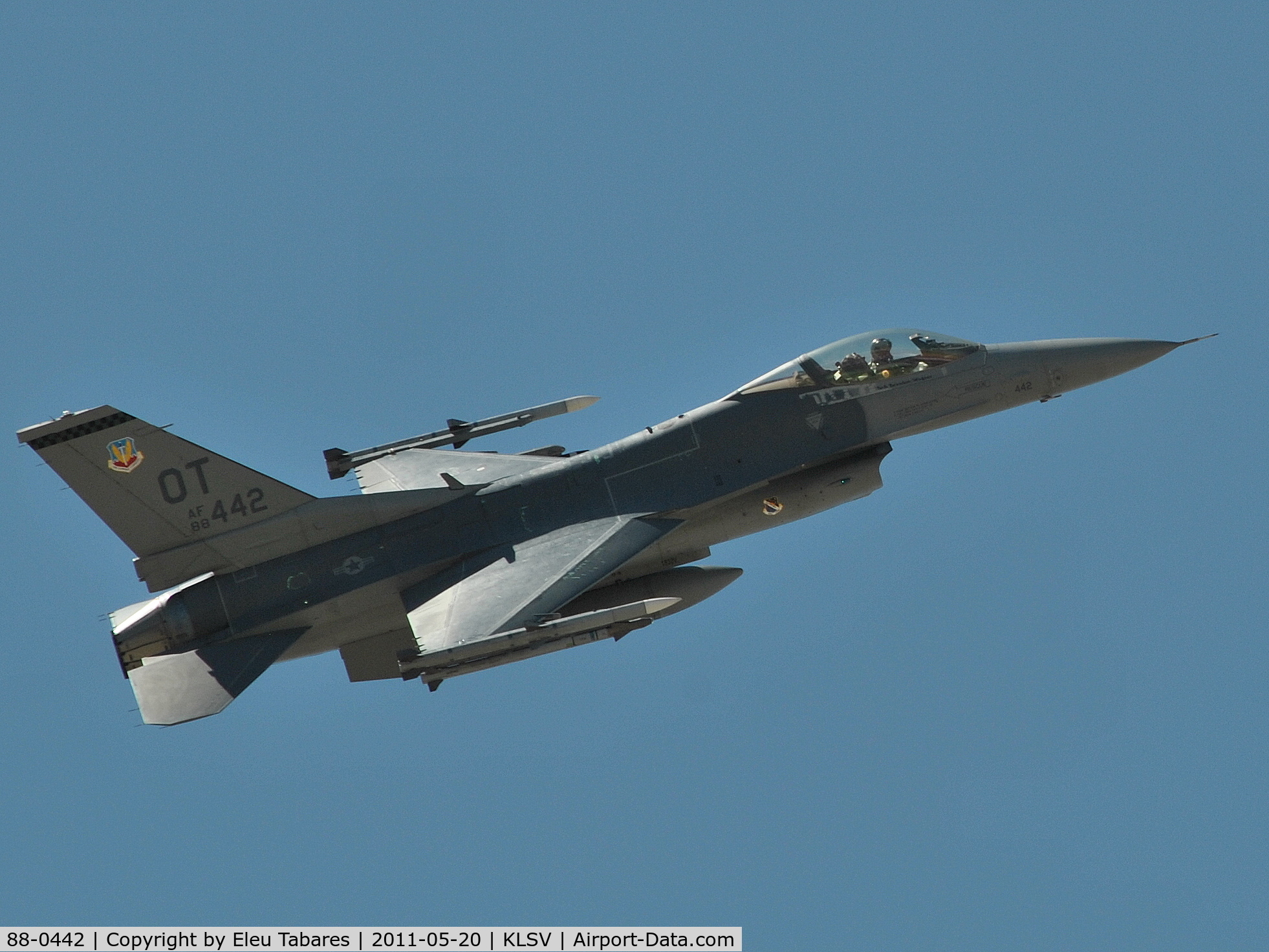 88-0442, General Dynamics F-16C Fighting Falcon C/N 5C-584, Taken during Green Flag Exercise at Nellis Air Force Base, Nevada.