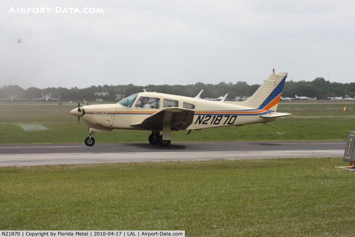 N21870, 1978 Piper PA-28R-201 Cherokee Arrow III C/N 28R-7837309, PA-28R-201