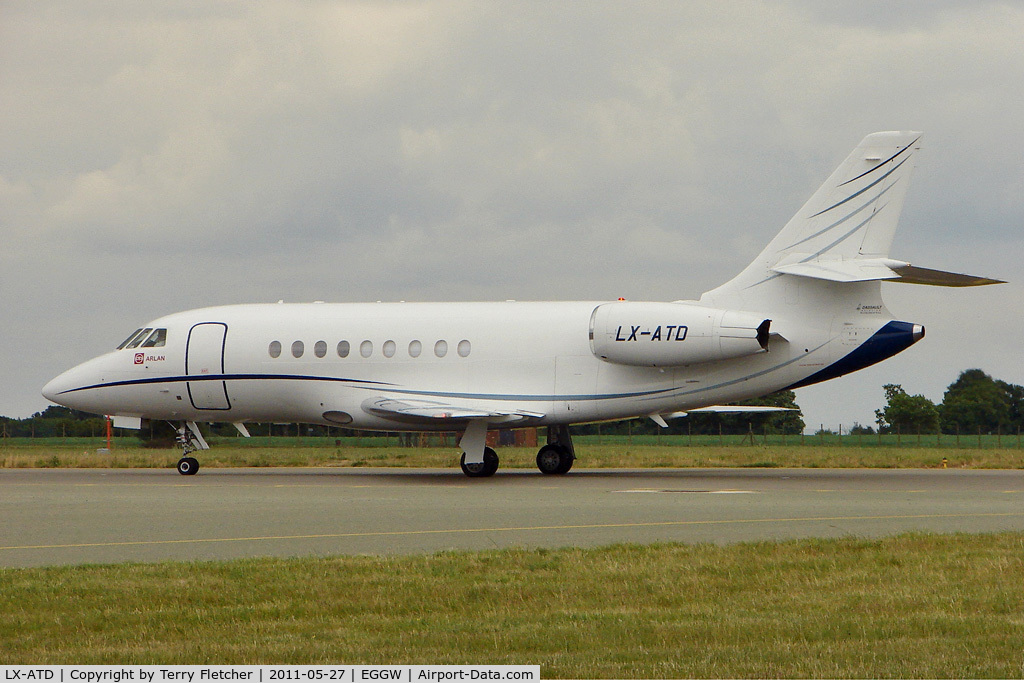 LX-ATD, 2008 Dassault Falcon 2000DX C/N 603, Dassault Falcon 2000DX, c/n: 603 at Luton