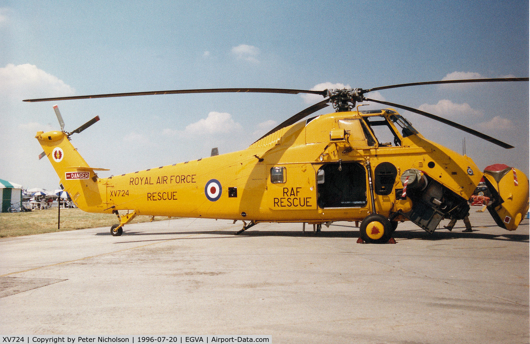 XV724, 1968 Westland Wessex HC.2 C/N WA619, Wessex HC.2 of the Search & Rescue Training Unit on display at the 1996 Royal Intnl Air Tattoo at RAF Fairford.