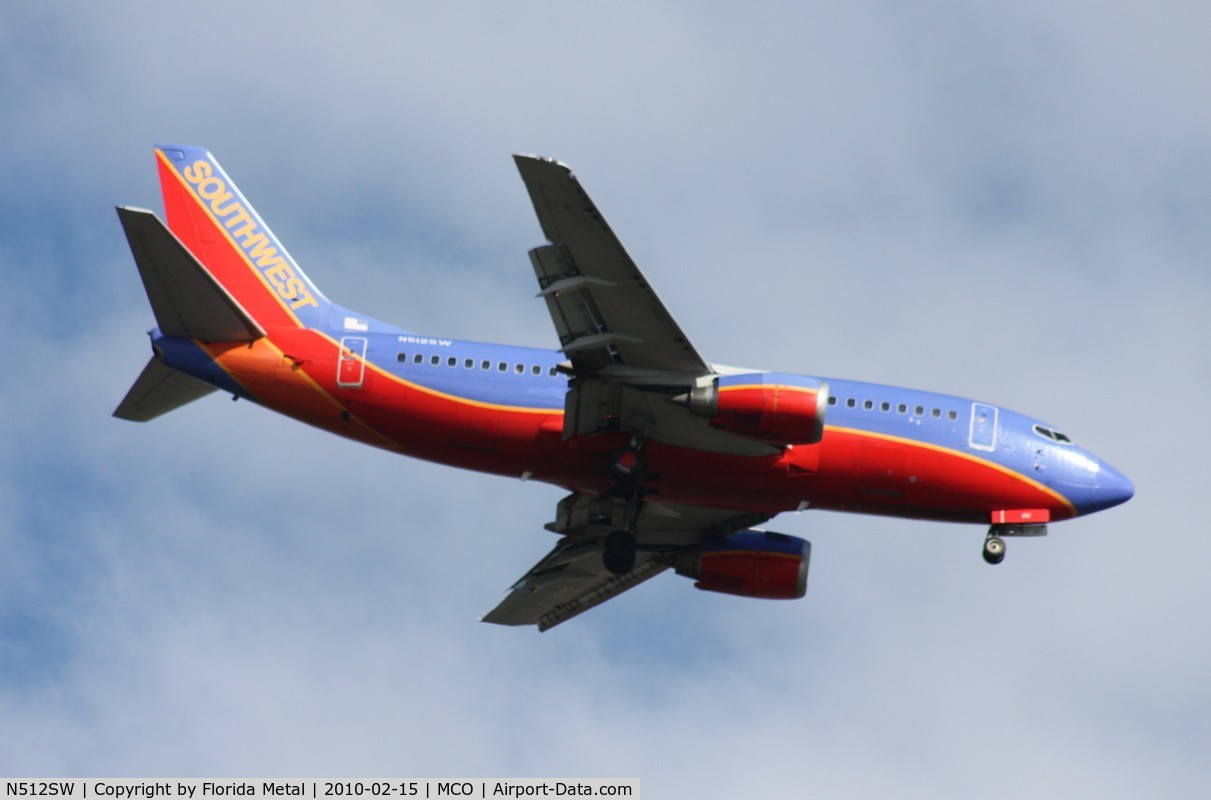 N512SW, 1991 Boeing 737-5H4 C/N 24189, Southwest 737-500