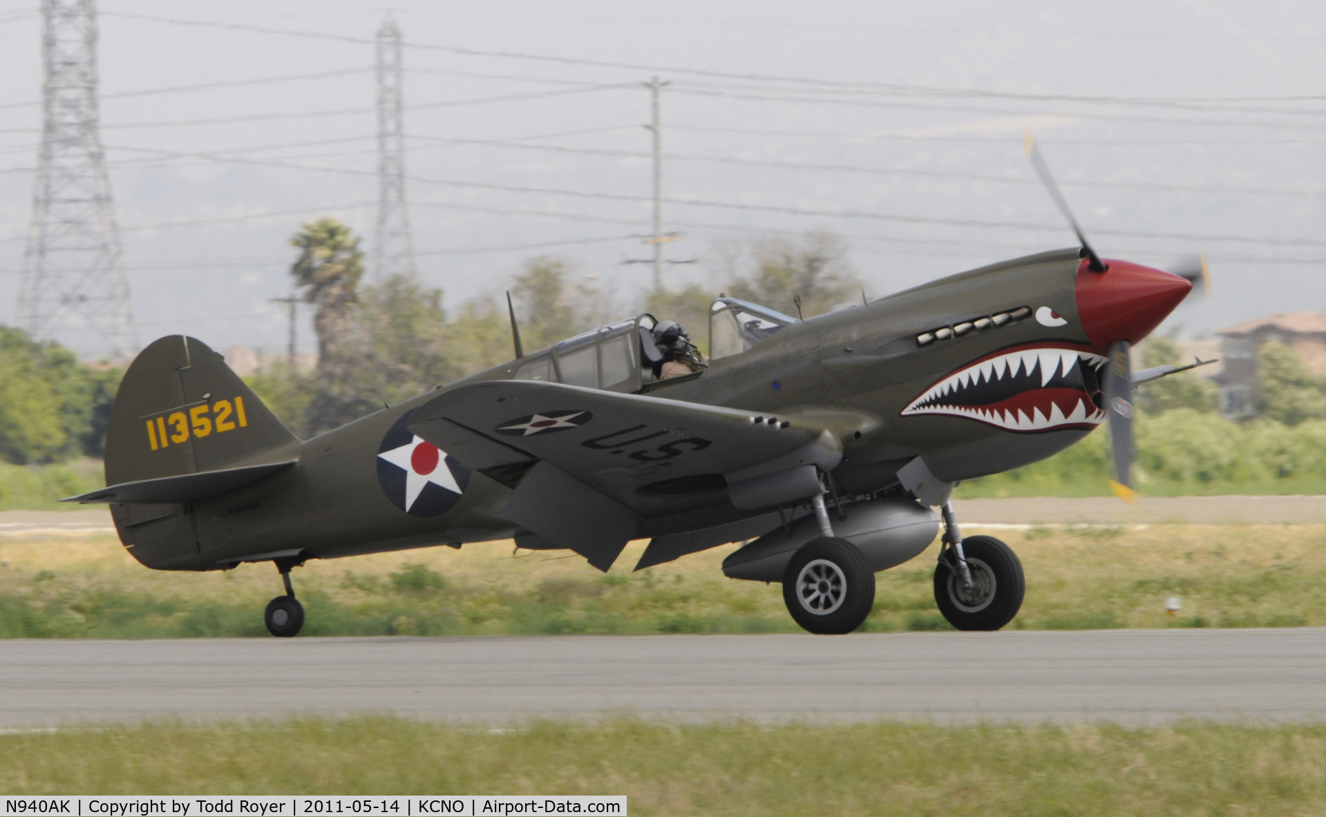 N940AK, 1941 Curtiss P-40E Warhawk C/N 15321, Chino airshow 2011