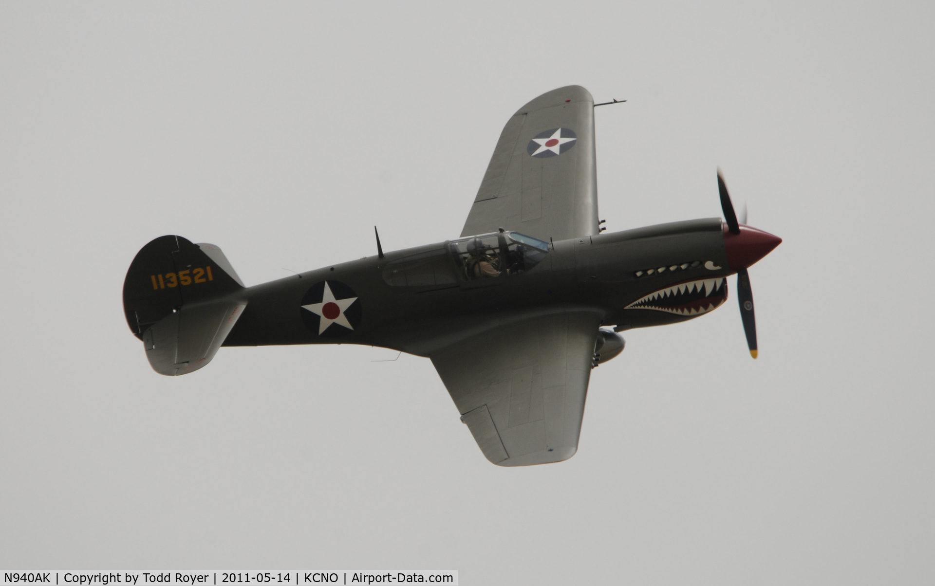 N940AK, 1941 Curtiss P-40E Warhawk C/N 15321, Chino Airshow 2011