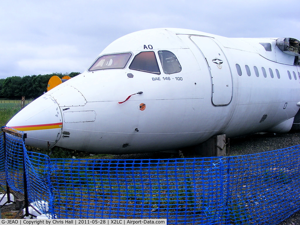 G-JEAO, 1983 British Aerospace BAe.146-100 C/N E1010, preserved at the de Havilland Aircraft Heritage Centre, London Colney