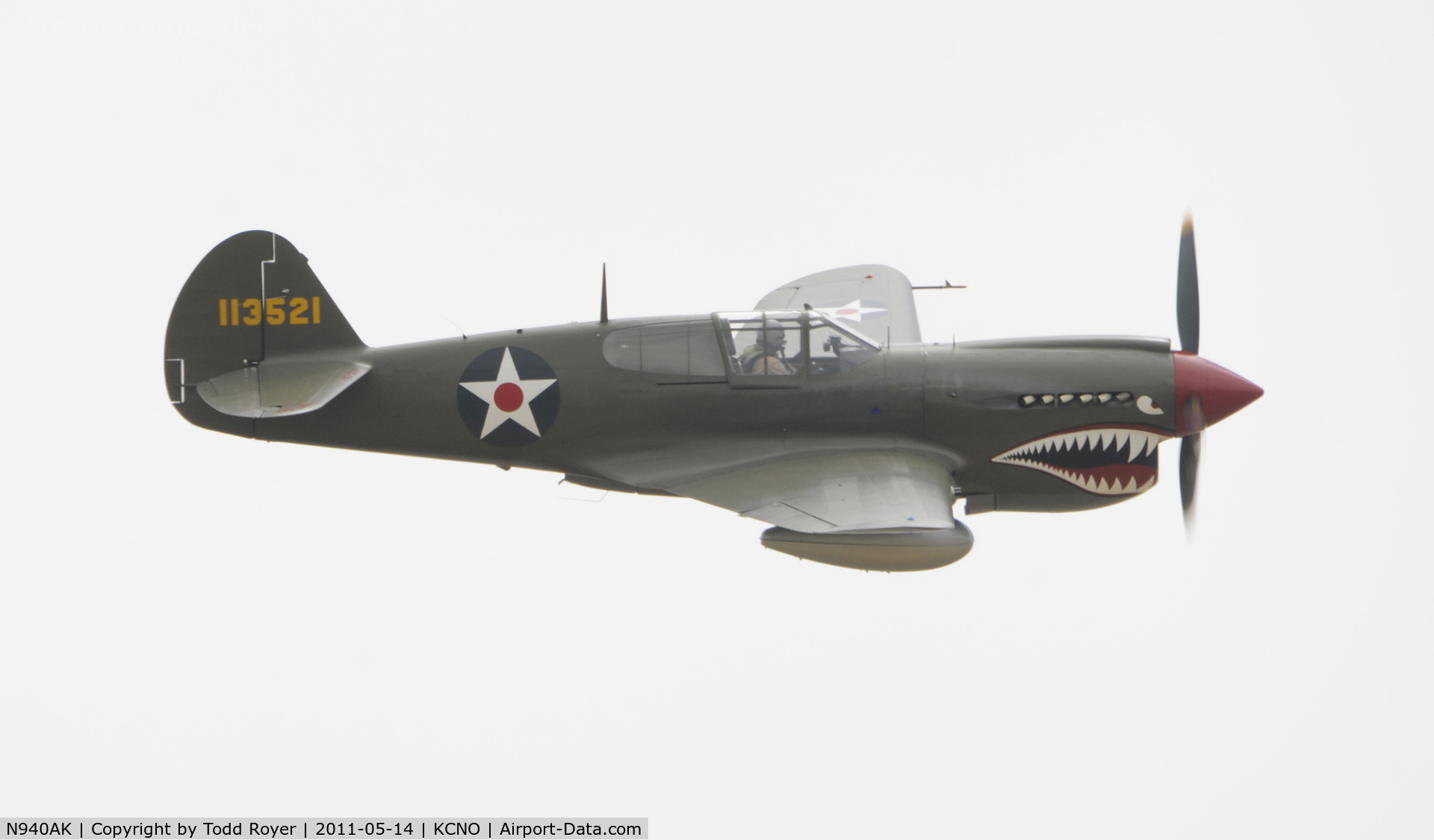 N940AK, 1941 Curtiss P-40E Warhawk C/N 15321, Chino airshow 2011