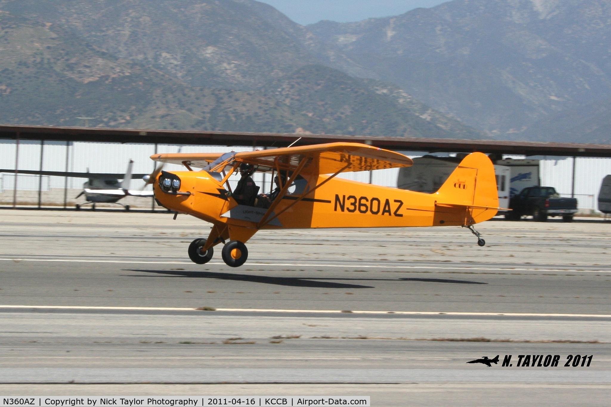 N360AZ, 2008 American Legend AL3 C/N AL-1122, Landing at the Cable Airport