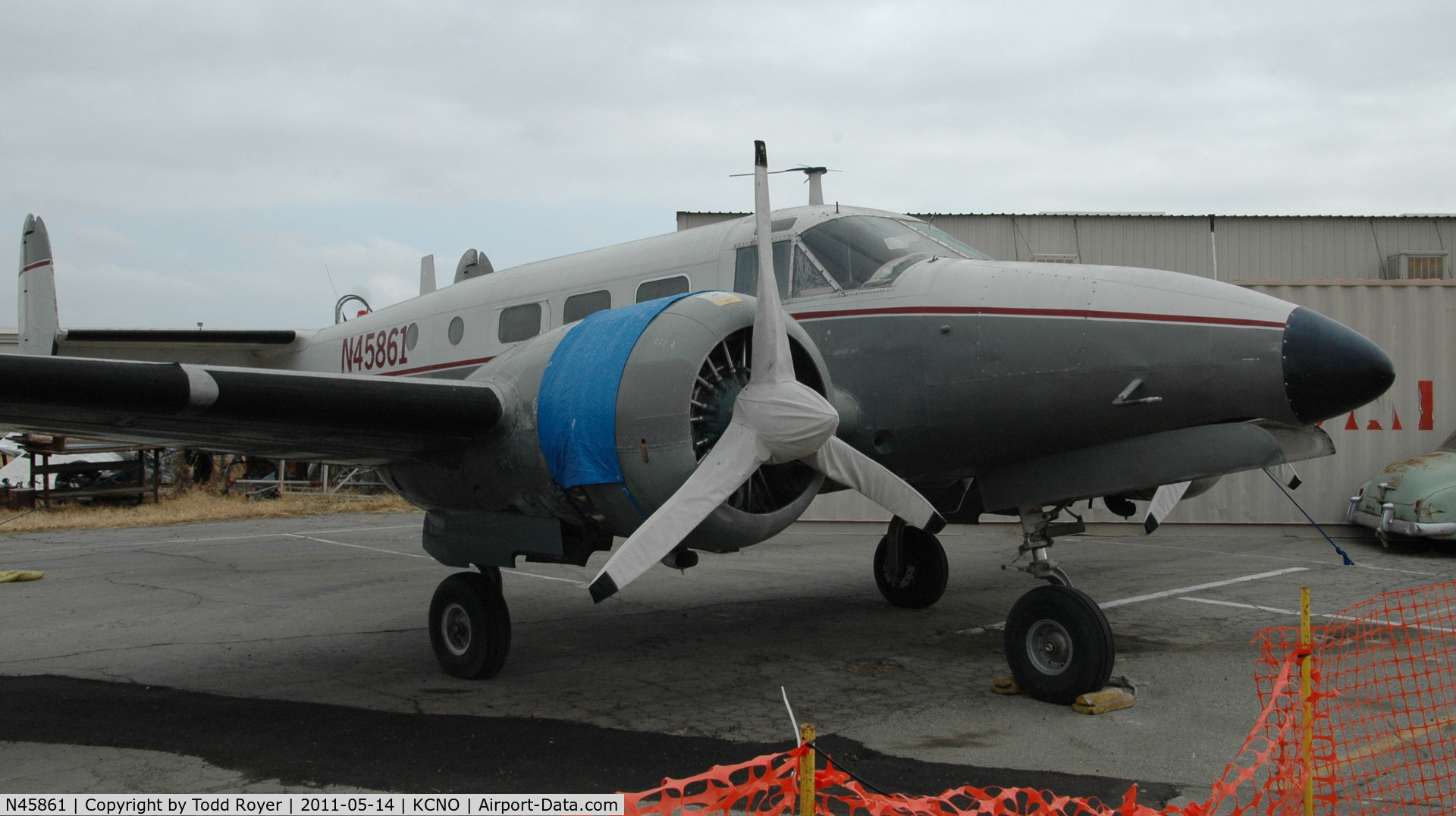 N45861, 1943 Beech TC-45J C/N 46-7236, Chino Airport
