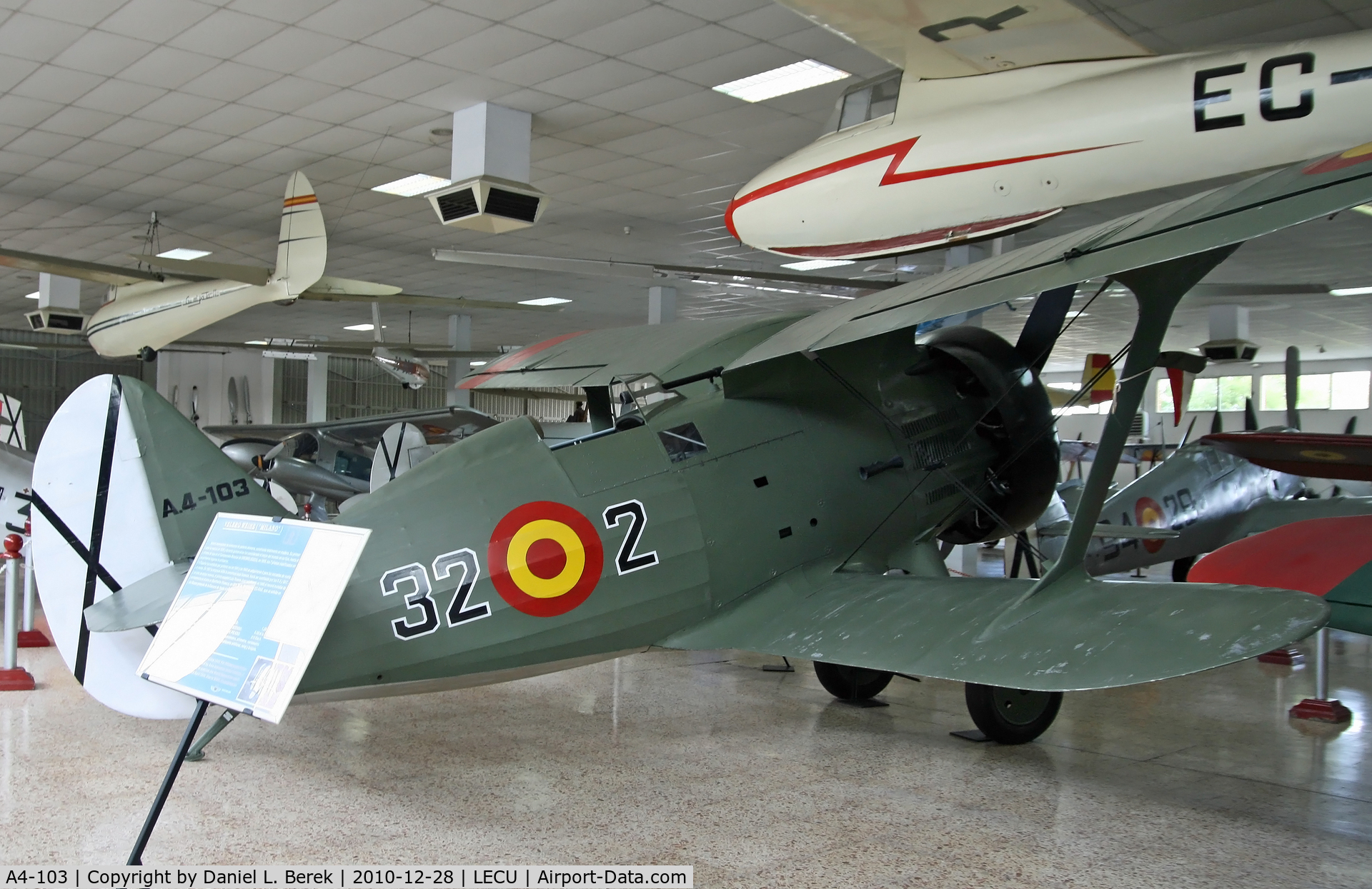 A4-103, Polikarpov I-15 (mock-up) C/N None, Nice Spanish Civil War biplane replica at the Museo del Aire.