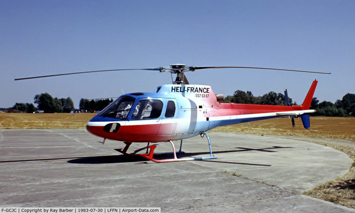 F-GCJC, Eurocopter AS-350BA Ecureuil C/N 1257, Aerospatiale AS.350 BA Ecureuil [1257] Brienne-Le-Chateau~F 30/07/1983