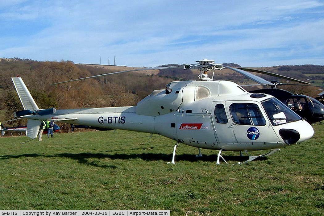 G-BTIS, 1983 Aerospatiale AS-355F-1 Ecureuil 2 C/N 5261, Aerospatiale AS.355F1 Ecureuil II [5261] Cheltenham Racecourse~G 16/03/2004
