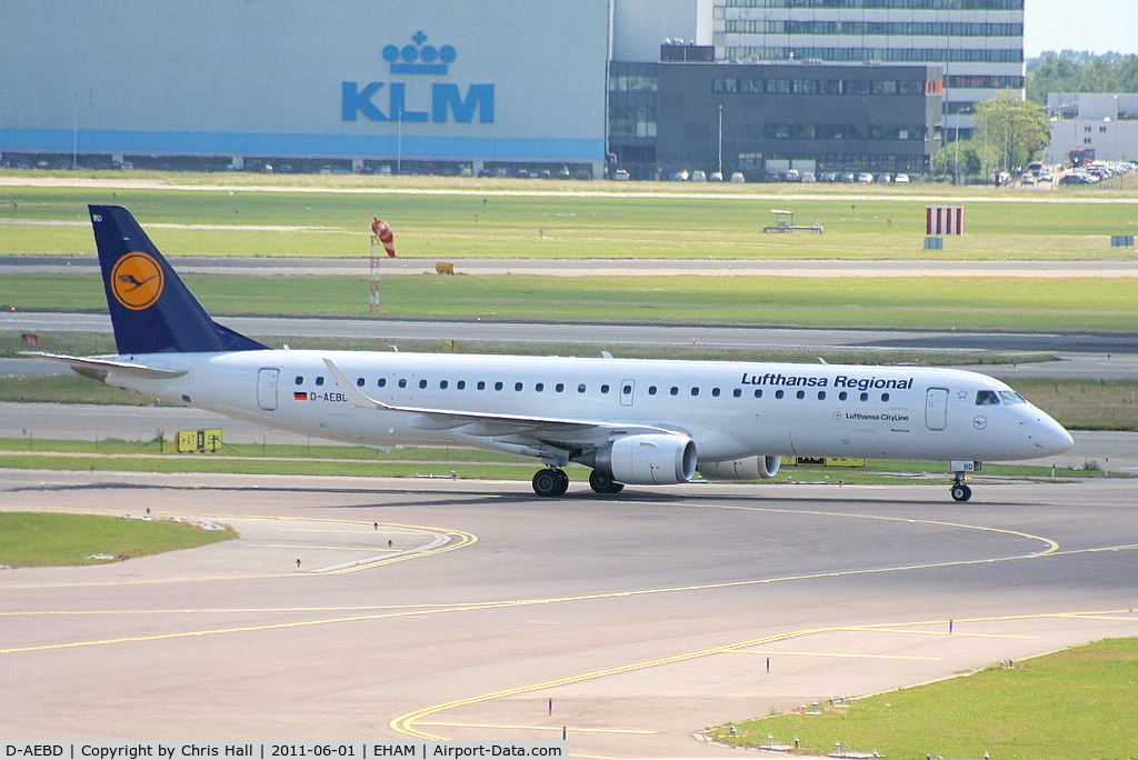 D-AEBD, 2009 Embraer 195LR (ERJ-190-200LR) C/N 19000324, Lufthansa CityLine
