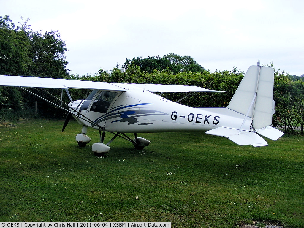 G-OEKS, 2008 Comco Ikarus C42 FB80 C/N 0807-6981, at Baxby Manor Airfield, Yorkshire