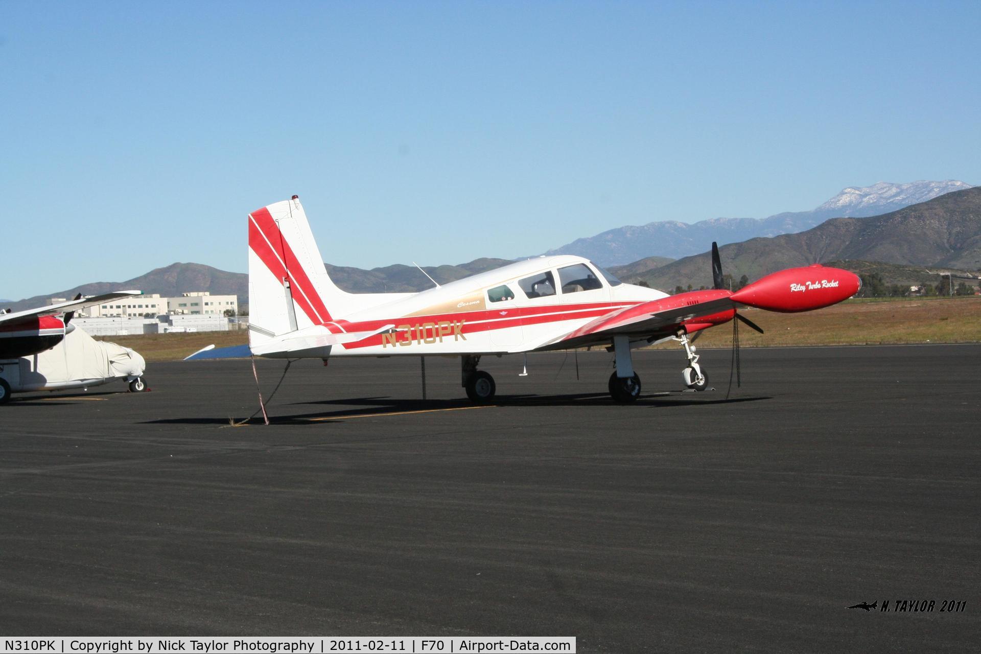 N310PK, 1955 Cessna 310 C/N 35153, Parked at French Valley