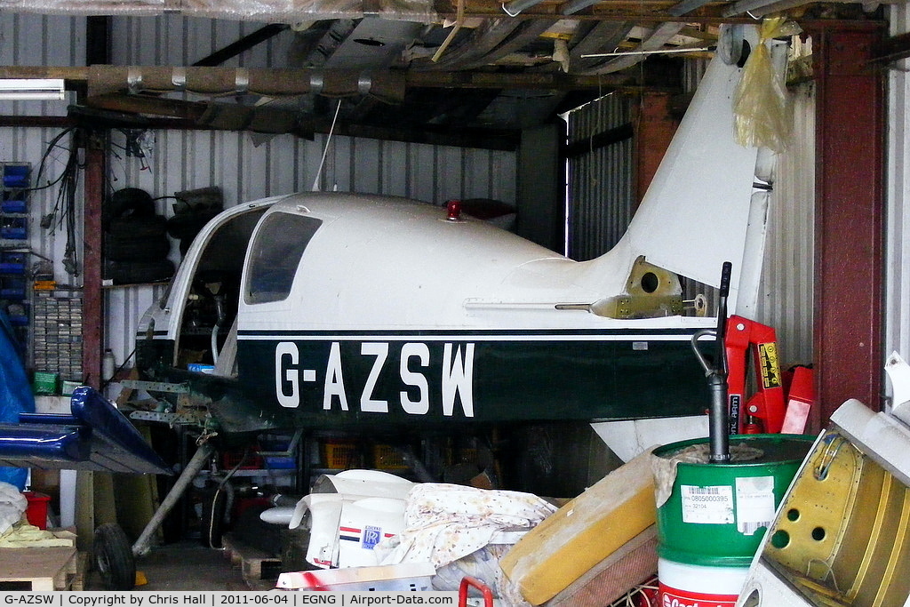 G-AZSW, 1969 Beagle B-121 Pup Series 1 (Pup 100) C/N B121-140, one of the many wrecks and relics at Bagby Airfield, Yorkshire