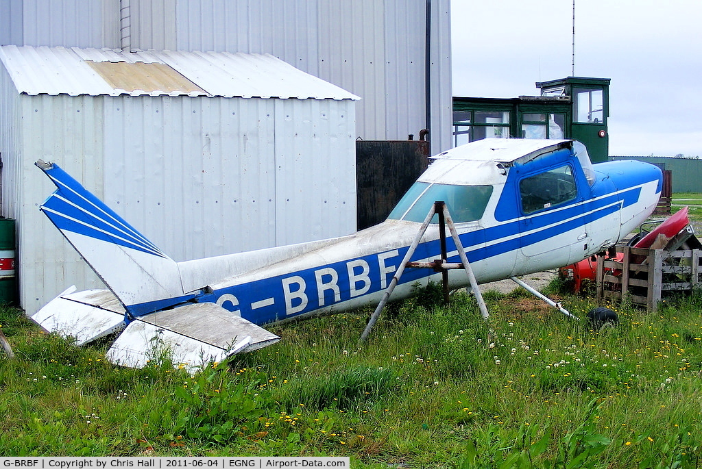 G-BRBF, 1978 Cessna 152 C/N 152-81993, one of the many wrecks and relics at Bagby Airfield, Yorkshire
