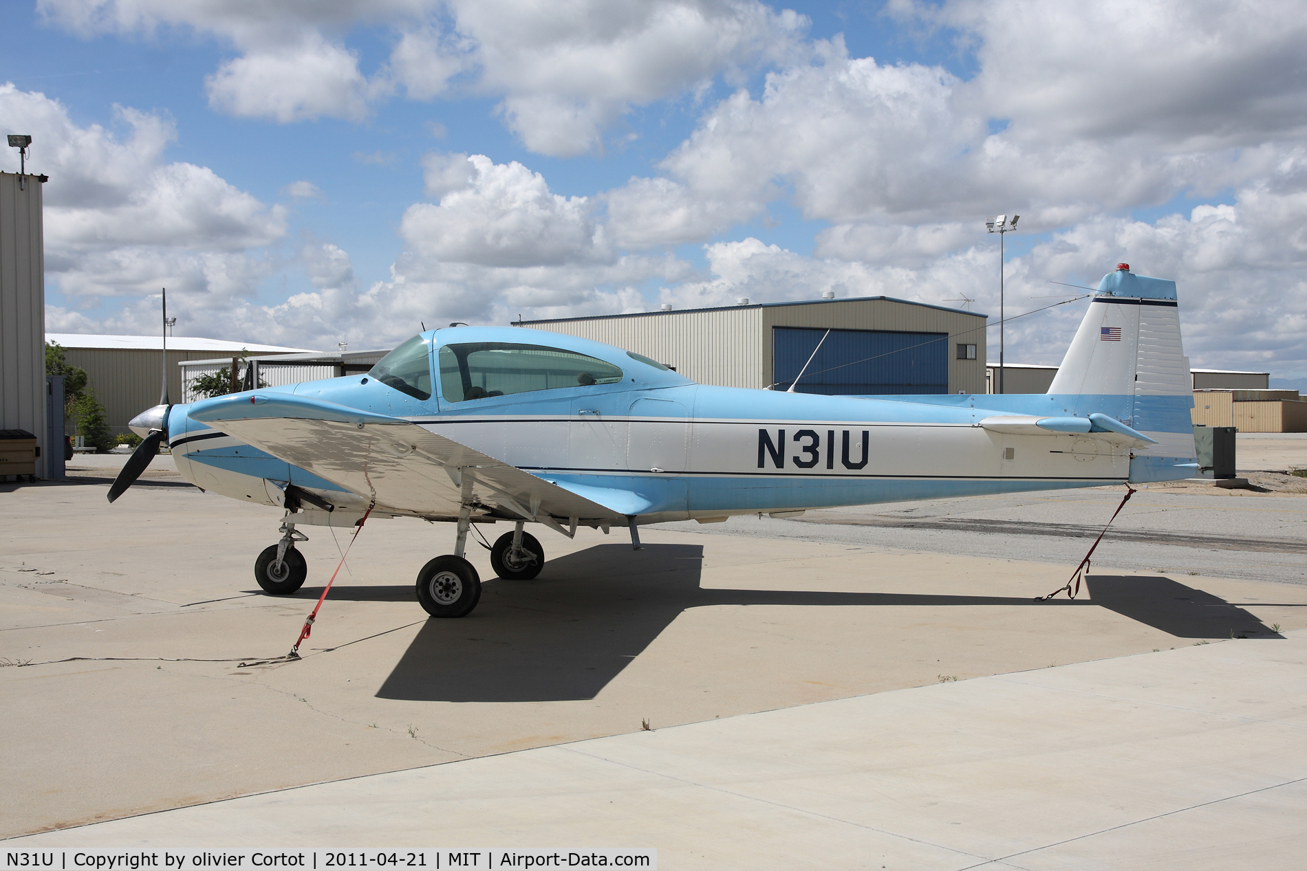 N31U, 1950 Ryan Navion B C/N NAV-4-2100B, Shafter airfield, near the Strega racing team hangar.