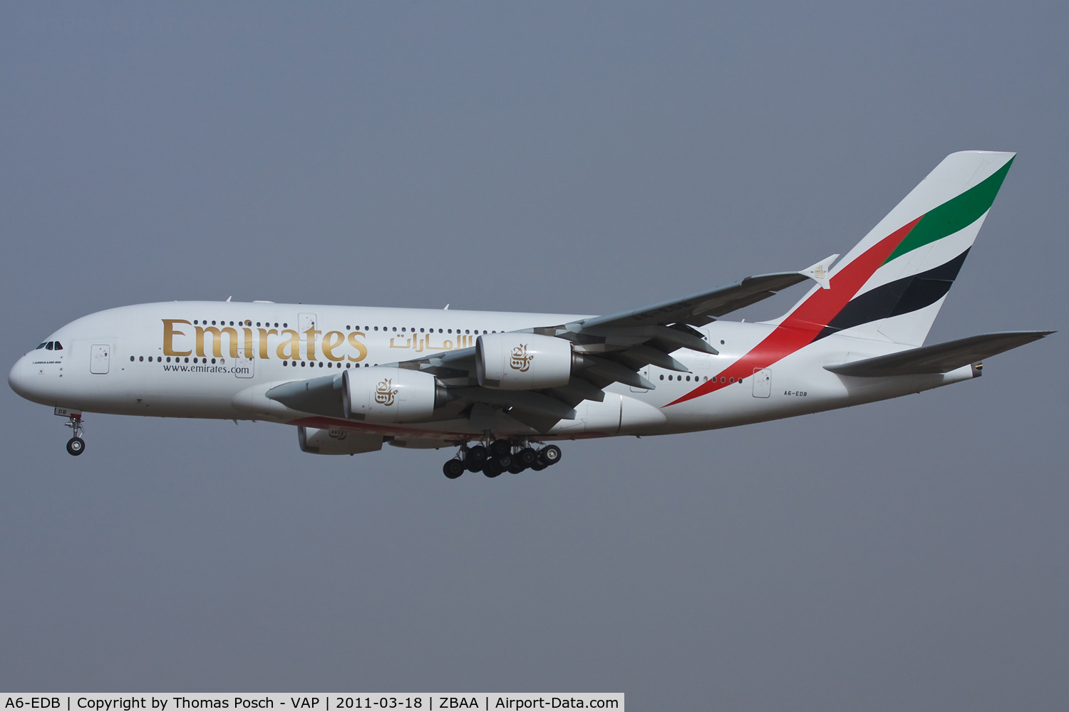 A6-EDB, 2008 Airbus A380-861 C/N 013, Emirates