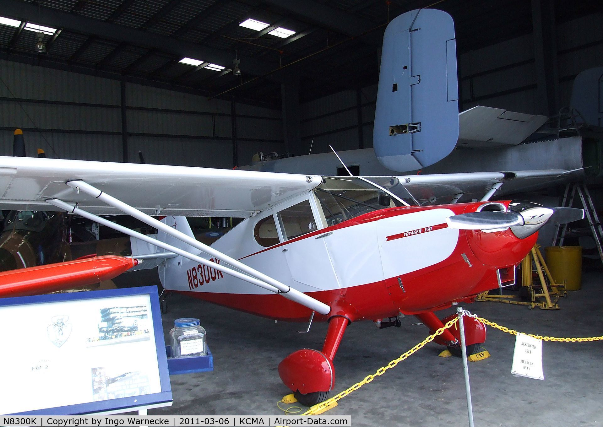 N8300K, Stinson 108-1 Voyager C/N 108-1300, Stinson 108-1 Voyager at the Commemorative Air Force Southern California Wing's WW II Aviation Museum, Camarillo CA