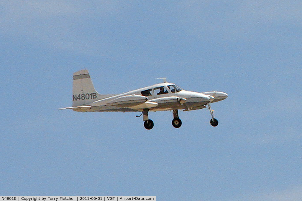 N4801B, 1955 Cessna 310 C/N 35101, 1955 Cessna 310, c/n: 35101 doing circuits at North Las Vegas