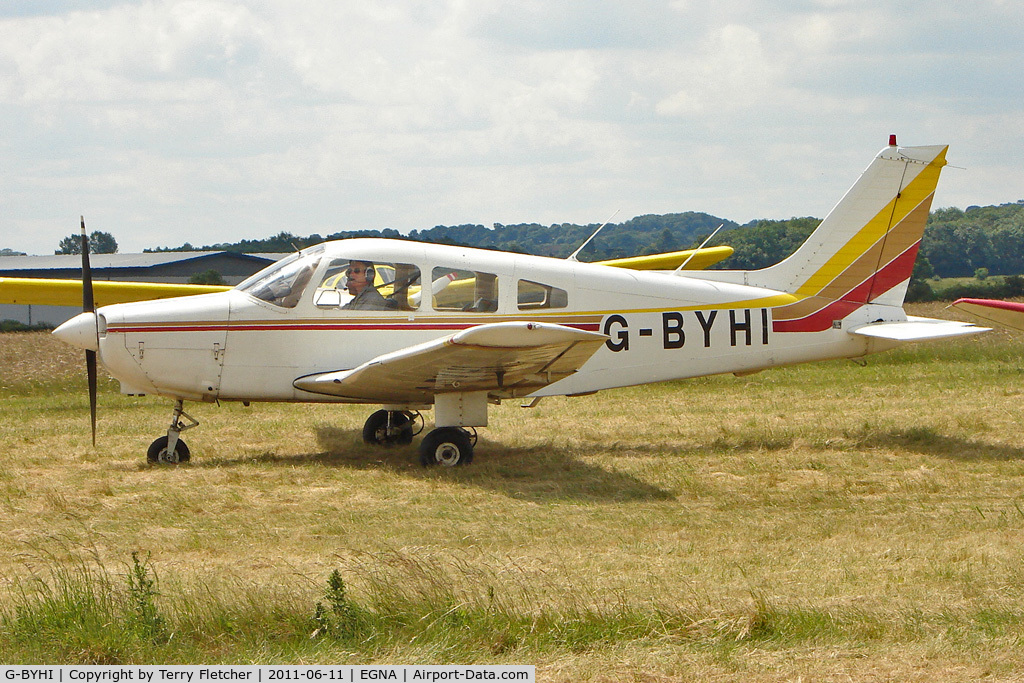 G-BYHI, 1980 Piper PA-28-161 Warrior II C/N 28-8116084, One of the aircraft at the 2011 Merlin Pageant held at Hucknall Airfield