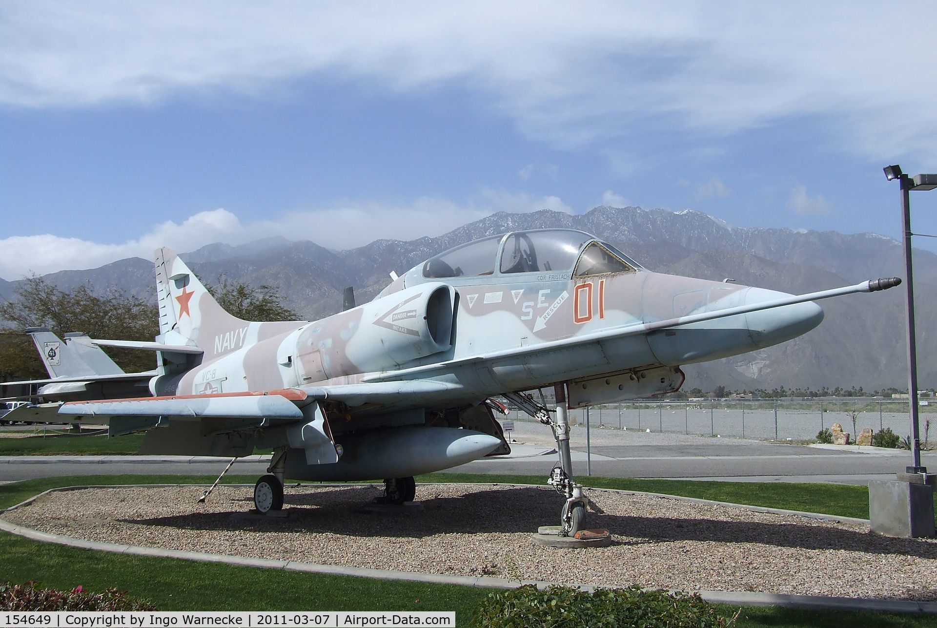 154649, Douglas TA-4J Skyhawk C/N 13767, Douglas TA-4J Skyhawk at the Palm Springs Air Museum, Palm Springs CA