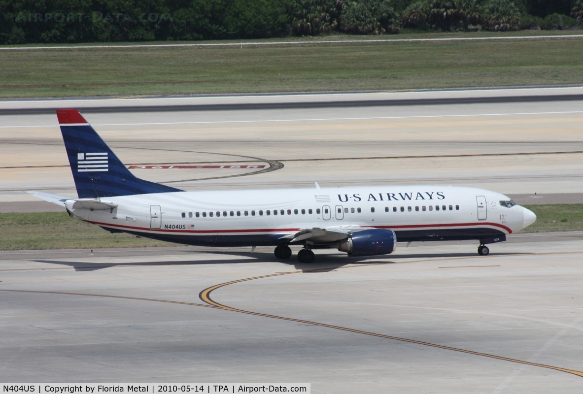 N404US, 1989 Boeing 737-401 C/N 23886, US Airways 737-400