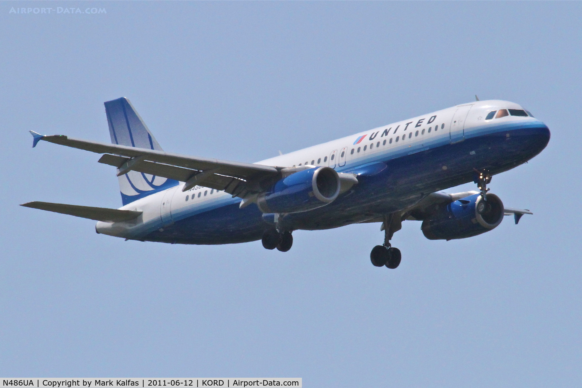 N486UA, 2001 Airbus A320-232 C/N 1620, United Airlines Airbus A320-232, UAL690 arriving from KSFO, RWY 10 approach KORD.